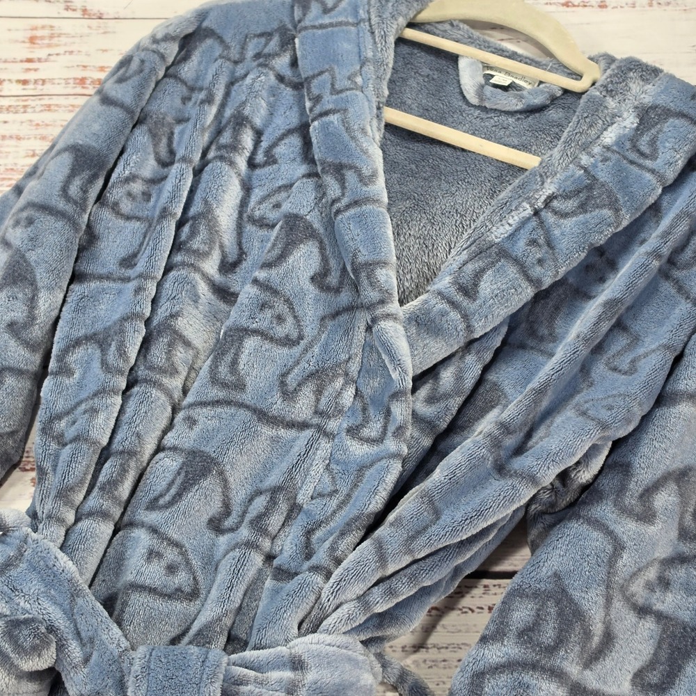 Vera Bradley Robe Women S/M Blue Excellent Polar Bear Plush Fleece Loungewear